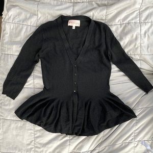 Black philosophy cardigan tunic